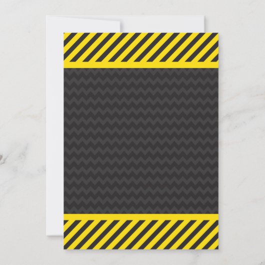 Invitation d'anniversaire de la construction avec (Dos)