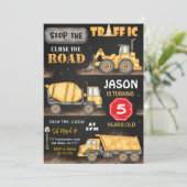 Invitation d'anniversaire de la construction noire (Debout devant)