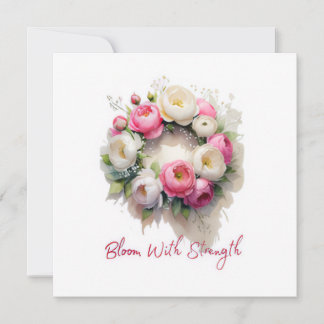 Invitation d'anniversaire de la couronne de fleurs