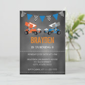 Invitation d'anniversaire de la course de tableau  (Debout devant)