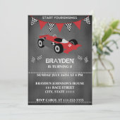 Invitation d'anniversaire de la course de tableau  (Debout devant)