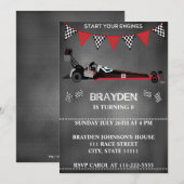 Invitation d'anniversaire de la course de tableau  (Devant / Derrière)