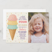 Invitation d'anniversaire de la crème glacée modif (Devant / Derrière)