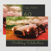 Invitation d'anniversaire de la croisière vintage (Devant / Derrière)