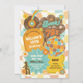 Invitation d'anniversaire de la Disco les années 7 (Devant)