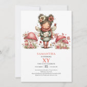 Invitation d'anniversaire de la fée mignonne 7ème (Devant)