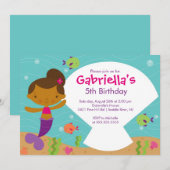 Invitation d'anniversaire de la femme de chambre d (Devant / Derrière)