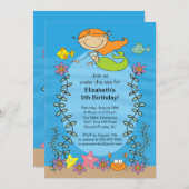 Invitation d'anniversaire de la femme de ménage Re (Devant / Derrière)