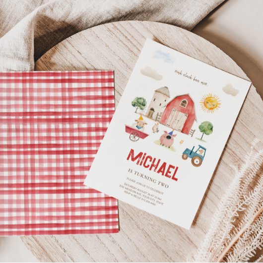 Invitation d'anniversaire de la ferme