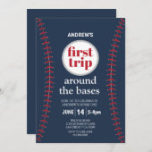 Invitation d'anniversaire de la fête de baseball, (Devant / Derrière)