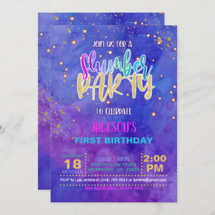 Invitation d'anniversaire de la fête de Galaxy Stw