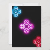 Invitation d'anniversaire de la fête de jeu (Dos)