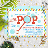 Invitation d'anniversaire de la fête de la bulle d