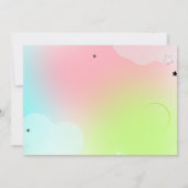 Invitation d'anniversaire de la fête de la couleur (Dos)