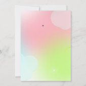 Invitation d'anniversaire de la fête de la couleur (Dos)