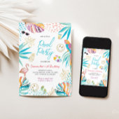 Invitation d'anniversaire de la fête de la piscine