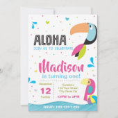 Invitation d'anniversaire de la fête de la piscine (Devant)