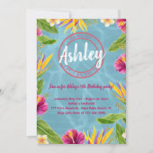 Invitation d'anniversaire de la fête de la piscine (Devant)