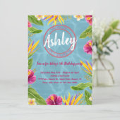 Invitation d'anniversaire de la fête de la piscine (Debout devant)