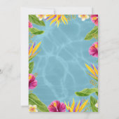 Invitation d'anniversaire de la fête de la piscine (Dos)