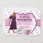 Invitation d'anniversaire de la fête de yacht (Devant)