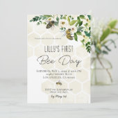 Invitation d'anniversaire de la fête des abeilles (Debout devant)