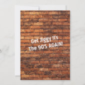 Invitation d'anniversaire de la fête des années 90 (Dos)