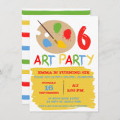 Invitation d'anniversaire de la fête des enfants (Devant / Derrière)