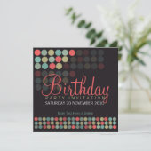 Invitation d'anniversaire de la fête des Pop Dots (Debout devant)