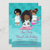 Invitation d'anniversaire de la fête des Spas afro (Devant / Derrière)