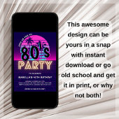 Invitation d'anniversaire de la fête Disco des ann