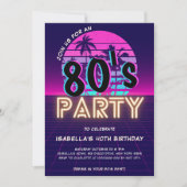 Invitation d'anniversaire de la fête Disco des ann (Devant)