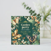 Invitation d'anniversaire de la fête du jardin (Debout devant)