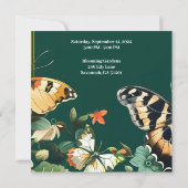 Invitation d'anniversaire de la fête du jardin (Dos)