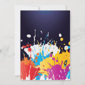 Invitation d'anniversaire de la fête du Paintball (Dos)