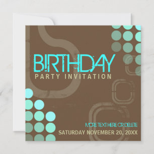 Invitation d'anniversaire de la fête Electro Retro