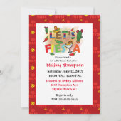 Invitation d'anniversaire de la fête mexicaine (Devant)