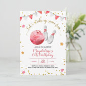 Invitation d'anniversaire de la fille Bowling (Debout devant)