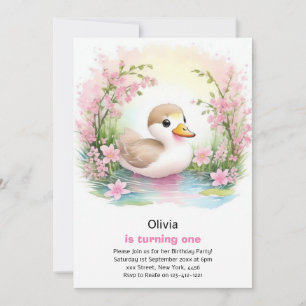 Invitation d'anniversaire de la fille de canard