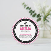 Invitation d'anniversaire de la fille de football (Debout devant)