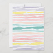 Invitation d'anniversaire de la fille de la fête d (Dos)