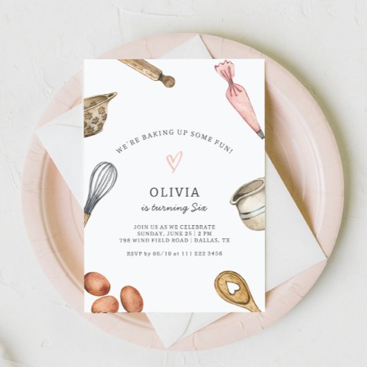 Invitation d'anniversaire de la fille de la fête d