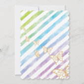 Invitation d'anniversaire de la fille de la licorn (Dos)