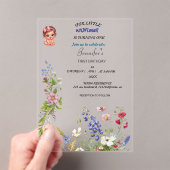 Invitation d'anniversaire de la fille fleur sauvag (In situ (ordinateur de poche))