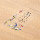 Invitation d'anniversaire de la fille fleur sauvag (Poser)