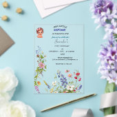 Invitation d'anniversaire de la fille fleur sauvag (Insitu (Mariage))