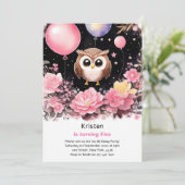 Invitation d'anniversaire de la fille Owl Kids (Debout devant)
