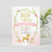 invitation d'anniversaire de la fille Pink Gold Wo (Debout devant)