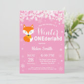 Invitation d'anniversaire de la fille renard Onede (Debout devant)