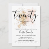 Invitation d'anniversaire de la fille rose et or 2 (Devant)